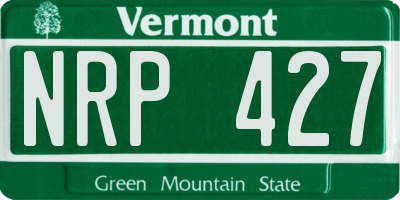 VT license plate NRP427