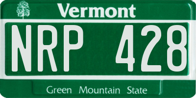 VT license plate NRP428