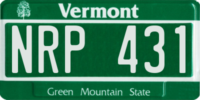 VT license plate NRP431