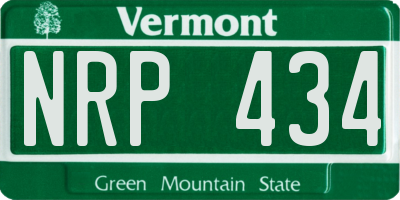 VT license plate NRP434