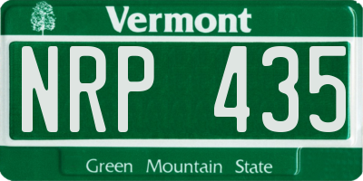 VT license plate NRP435
