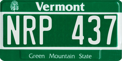 VT license plate NRP437