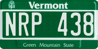 VT license plate NRP438