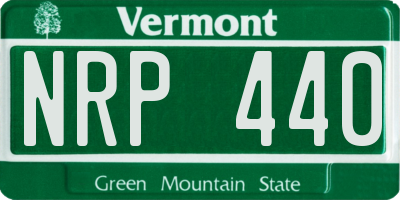 VT license plate NRP440