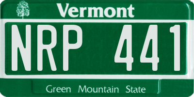 VT license plate NRP441