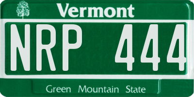 VT license plate NRP444