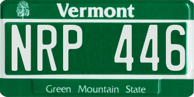 VT license plate NRP446