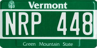 VT license plate NRP448