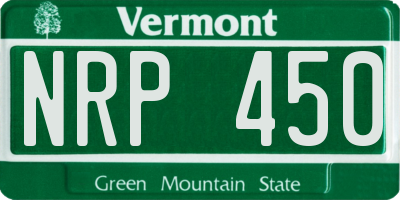 VT license plate NRP450
