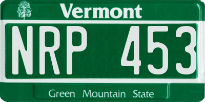 VT license plate NRP453