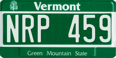 VT license plate NRP459