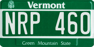 VT license plate NRP460