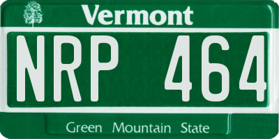 VT license plate NRP464