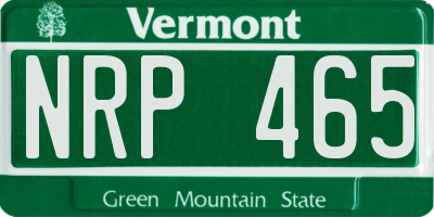 VT license plate NRP465
