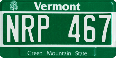 VT license plate NRP467