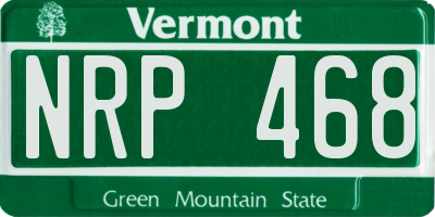 VT license plate NRP468