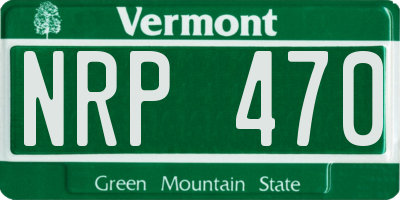 VT license plate NRP470