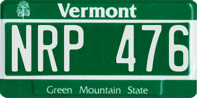 VT license plate NRP476