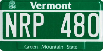 VT license plate NRP480