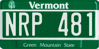 VT license plate NRP481