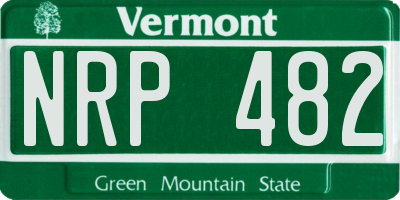 VT license plate NRP482
