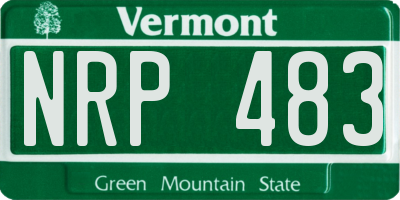 VT license plate NRP483