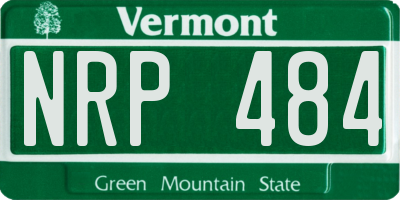 VT license plate NRP484