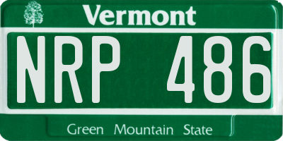 VT license plate NRP486