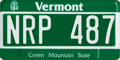 VT license plate NRP487