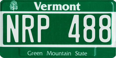 VT license plate NRP488