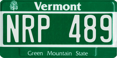 VT license plate NRP489