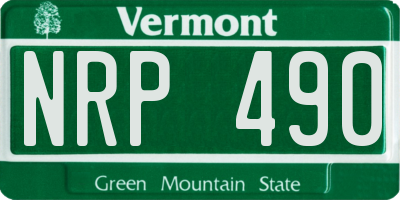 VT license plate NRP490