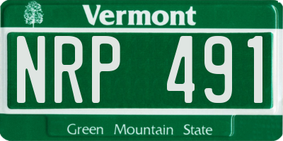 VT license plate NRP491