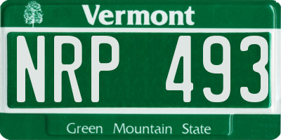 VT license plate NRP493