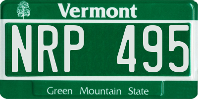 VT license plate NRP495