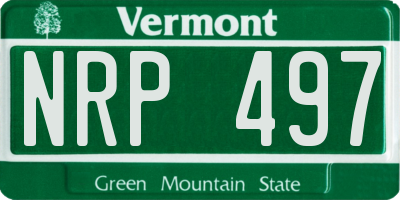 VT license plate NRP497