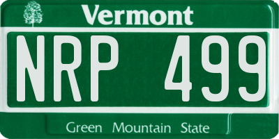 VT license plate NRP499