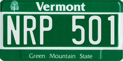 VT license plate NRP501