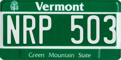 VT license plate NRP503