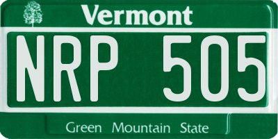VT license plate NRP505