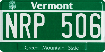 VT license plate NRP506