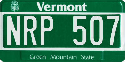 VT license plate NRP507