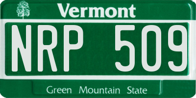 VT license plate NRP509