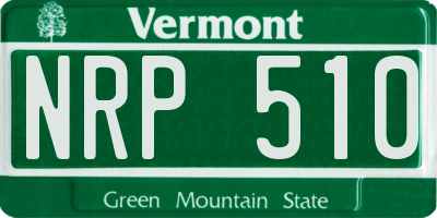 VT license plate NRP510