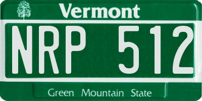 VT license plate NRP512