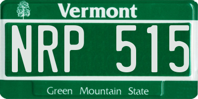 VT license plate NRP515