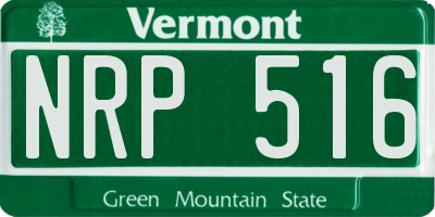 VT license plate NRP516