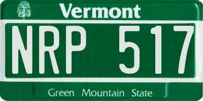VT license plate NRP517