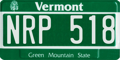 VT license plate NRP518