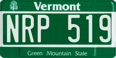 VT license plate NRP519